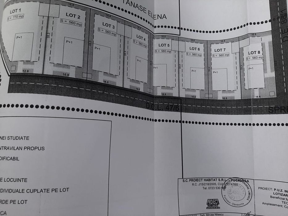 Tere  PERIS  - Movila cu  UTILITATI  + Asfalt