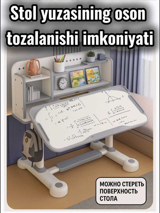 Parta Transformer 3–18 yoshdagi bolalar uchun mo’ljallangan dars stoli