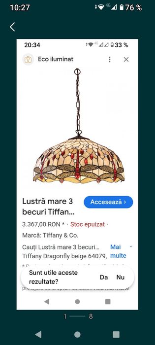 vând candelabru, lustră tifany