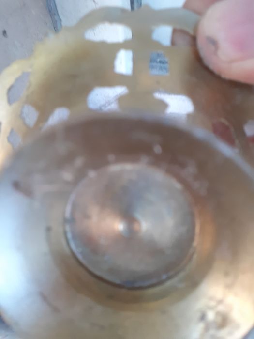 Бронзова фруктиера и месингово съдче за течност