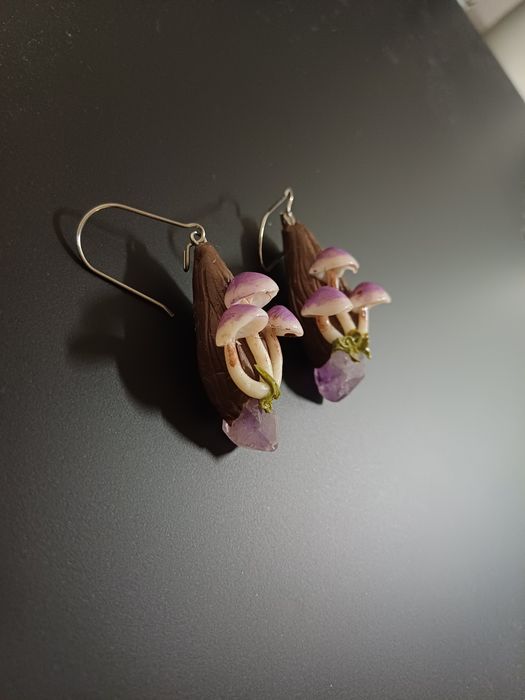 Ръчно изработени обеци с аметист