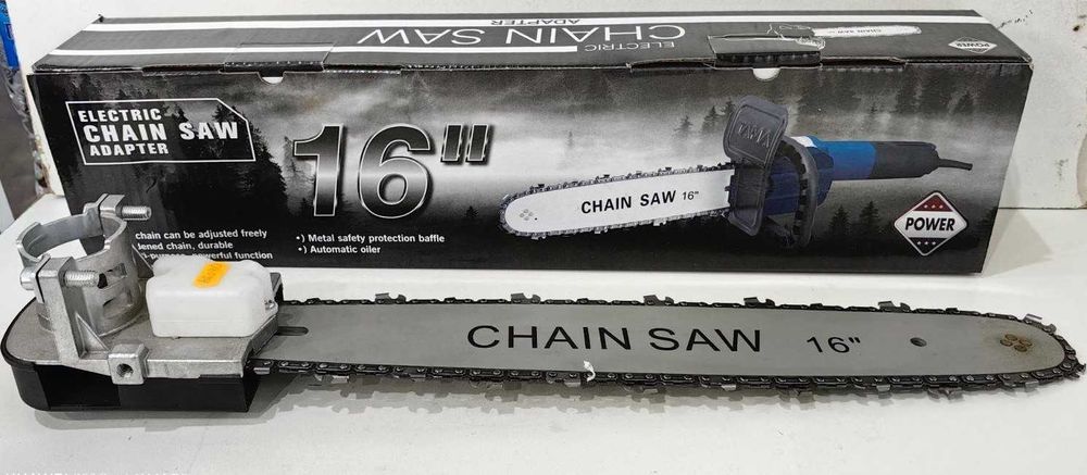 ШОК ЦЕНА!Приставка Верижен Трион/Резачка 16"- 400мм за Ъглошлайф/Флекс