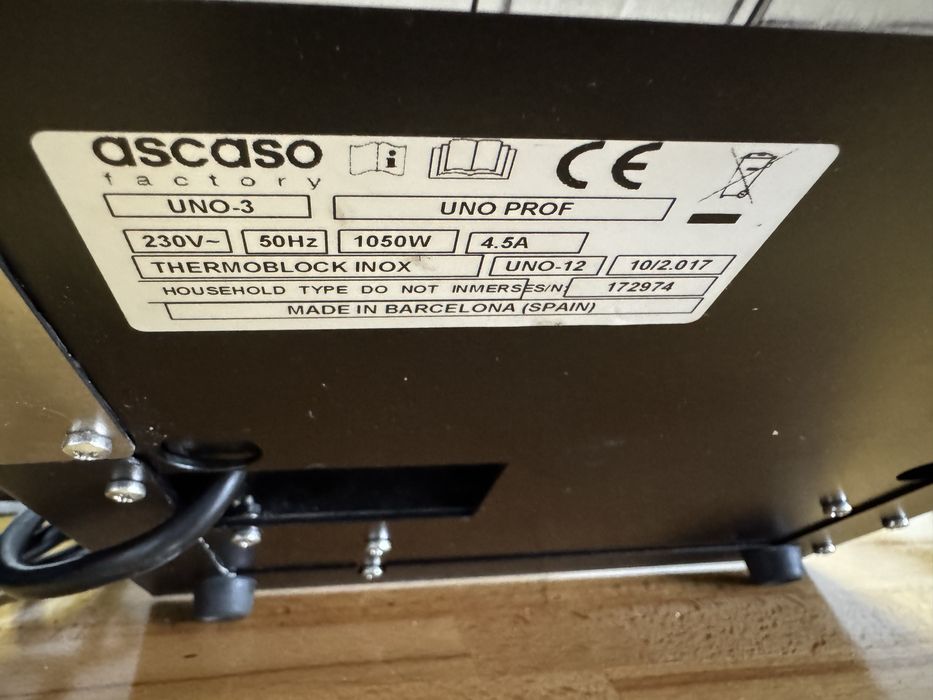 ASCASO Steel UNO PROF espressor