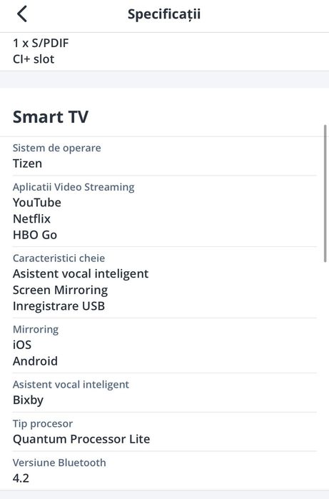 Televizor Samsung QLED 108 cm