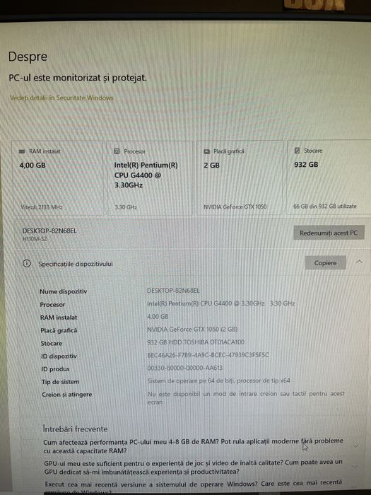 Calculator Monitor Tastatura Si Birou