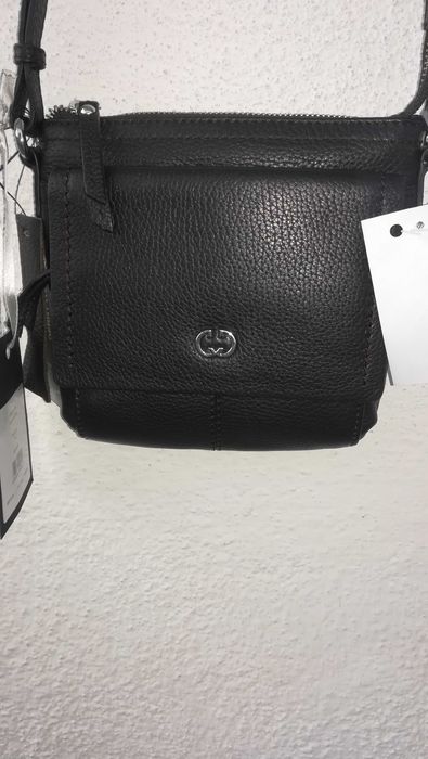 Дамска чаната тъмно кафява Gerry Weber естествена кожа с много джобове