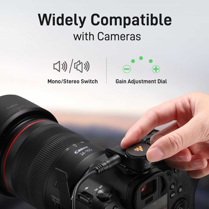 Безжичен микрофон Maono Wave T5 - За iPhone, Android и Камери (3-в-1)