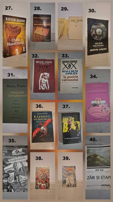 Lot cărți diverse–literatură, enciclopedii, colecții–69 titluri/seturi