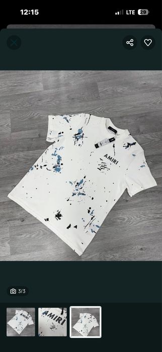 Tricou Amiri Alb Calitate Premium