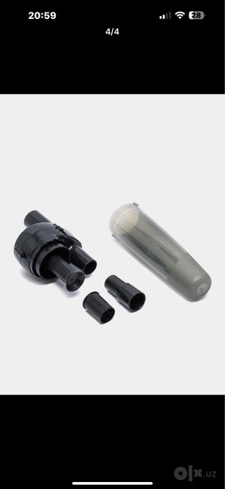 Siklon filtri kolba, ikkita adapter bilan, changyutgichlar uchun