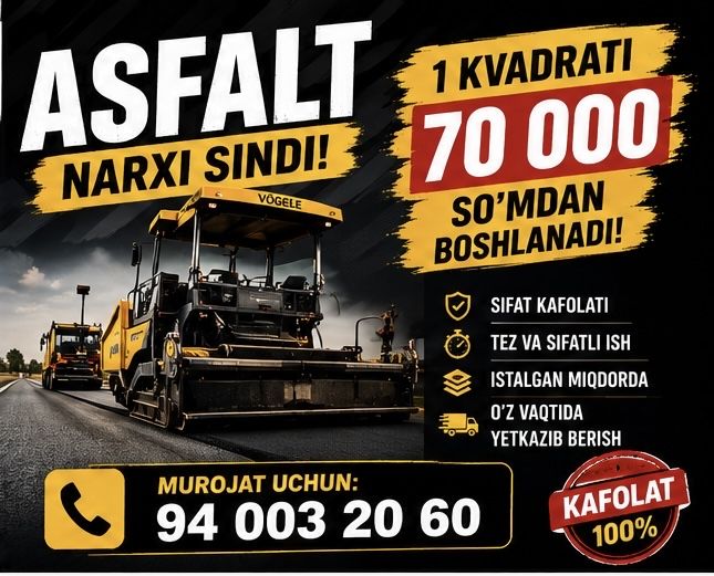 Asfalt qilamiz sifatli