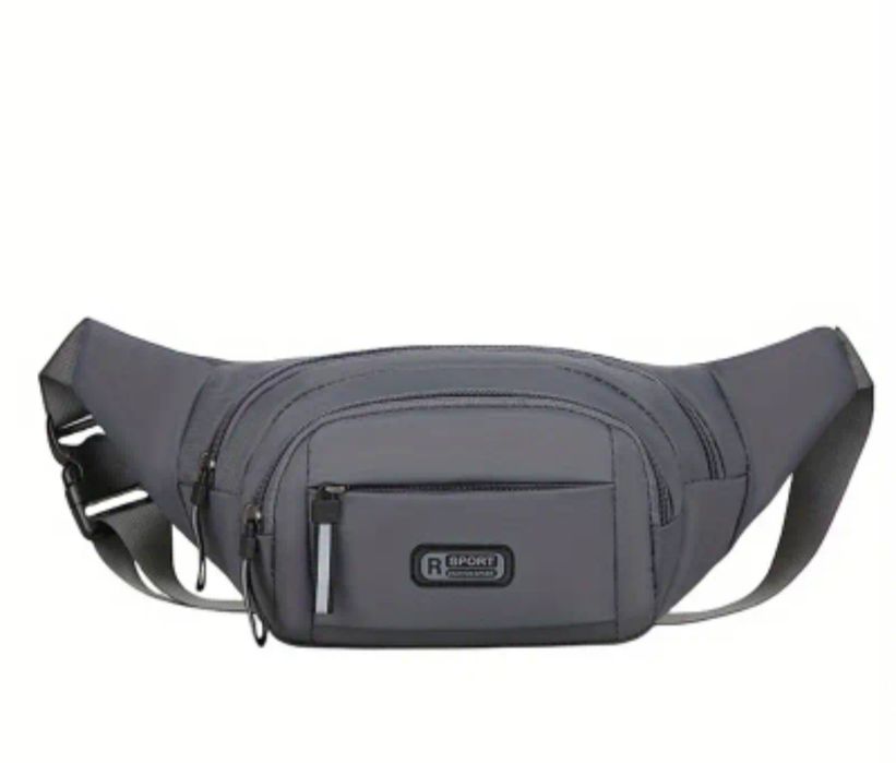 Три цвята мъжка многофункционална коланова чанта