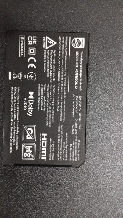 Tv Philips 40pfs6009/12