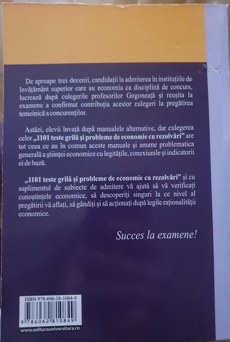 1101 teste grilă și probleme de economie cu rezolvări- CG BG