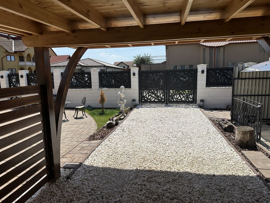 Carport auto din lemn stratificat