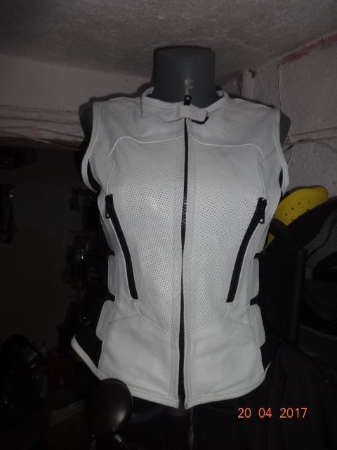 Icon дамски кожен мото елек xs s m l женски чопър телешки бокс нови