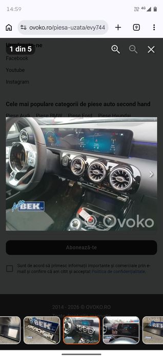 Grile ventilație Mercedes w177