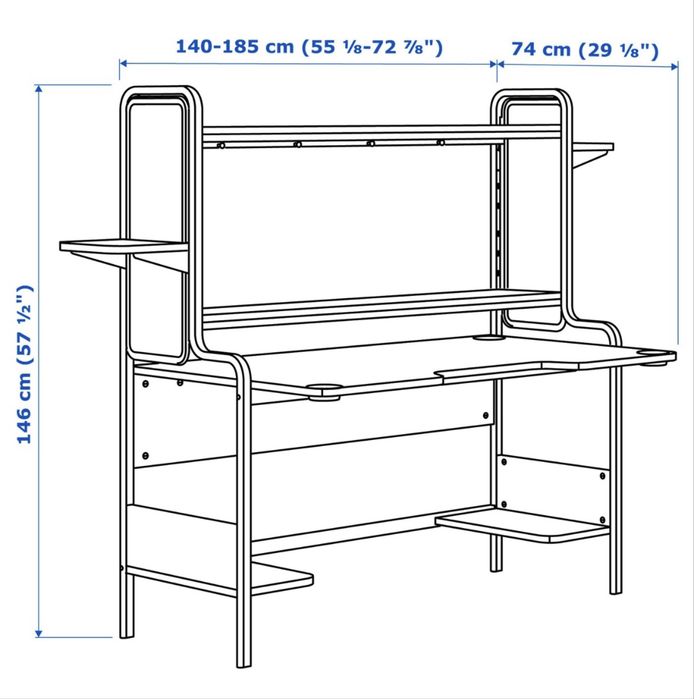Birou gaming Ikea FREDDE