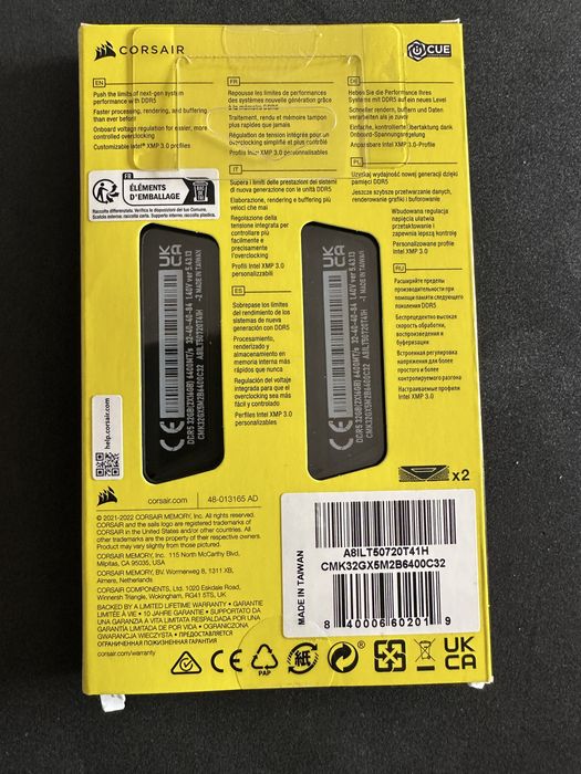 Corsair VENGEANCE 32GB (2x16GB) DDR5 6400MHz CL32