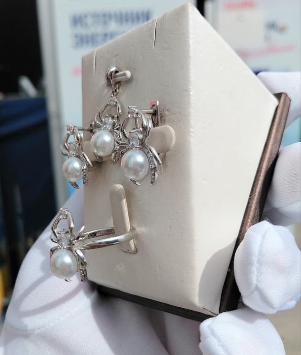 Комплекты Серебро 925. Жемчуг.