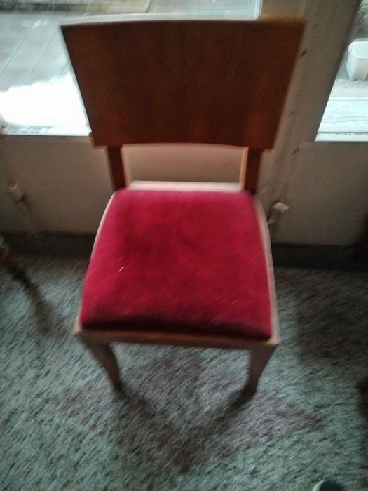 Старинен дървен стол дърворезба масив ретро комплект 4-5 броя, Пловдив