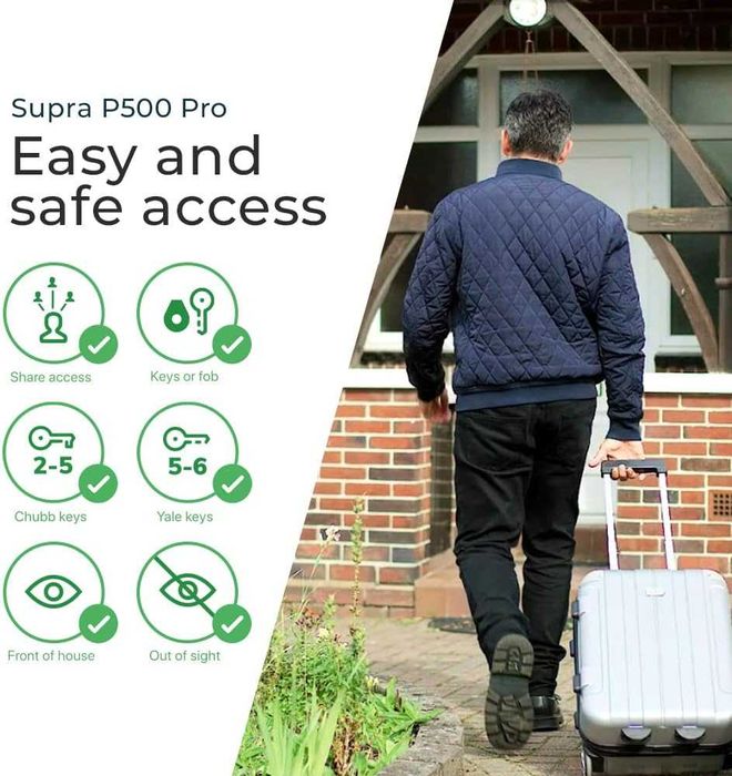 Seif cutie chei SUPRA P500 Pro Key Safe pentru exterior Airbnb