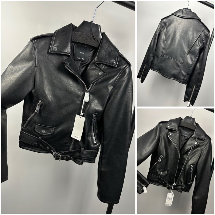 MANGO уникално късо кожено яке