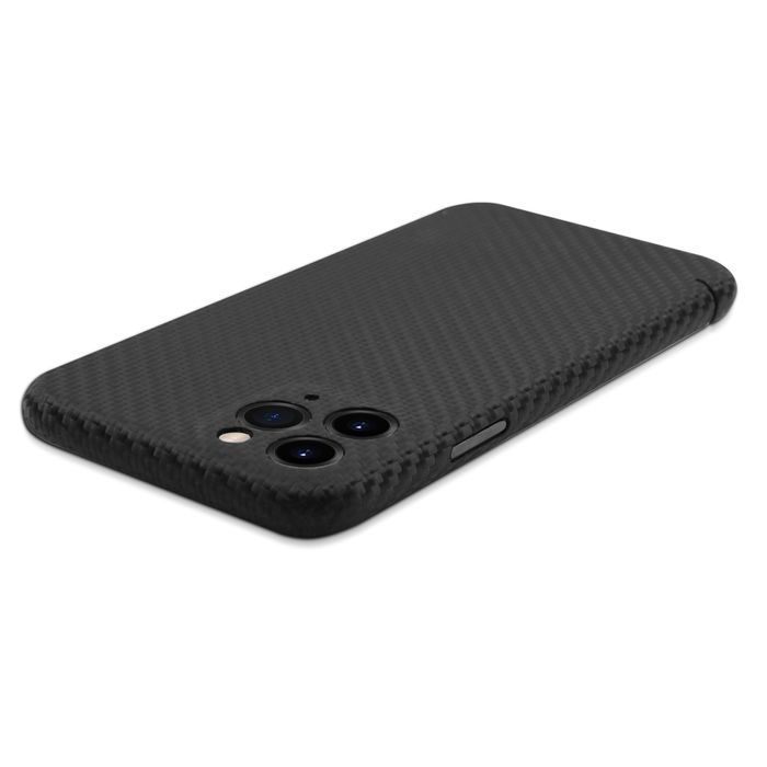 Husa KEVLAR Fibra Carbon Subtire Neagra Iphone 12/13/14/15/16 PRO MAX