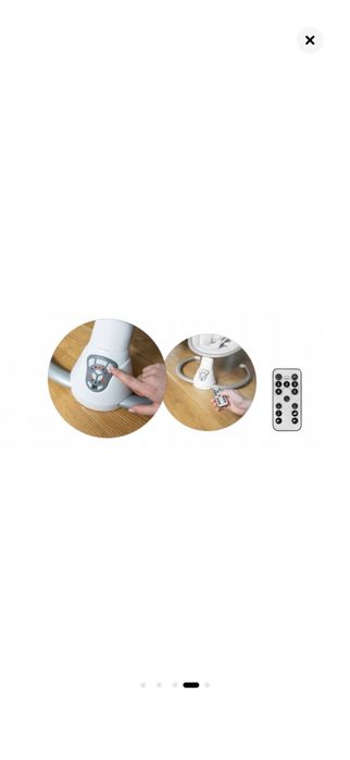 Leagan electric cu vibratii, muzica si jucarii Ricokids 705000, Gri