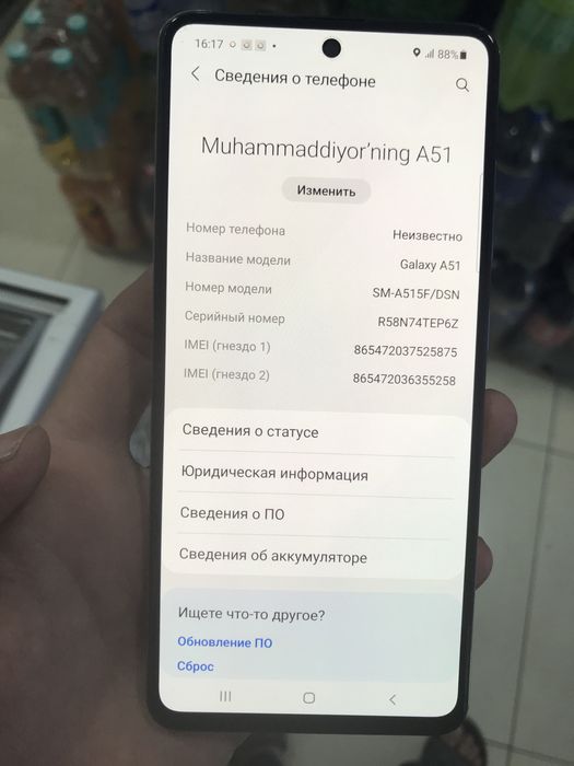 samsung a51 64gb holati ideal zuda zor mazza qlib ishlatasiz zor telee