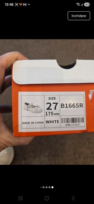 Pantofi de copii,  mărimea 27