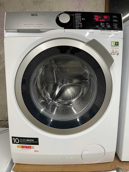 Пералня AEG 8000 Series OKOMix 9кг A+++ 6 месеца гаранция