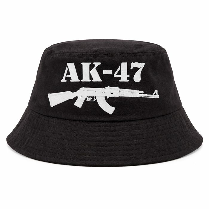 Черна Идиотка с надпис AK-47