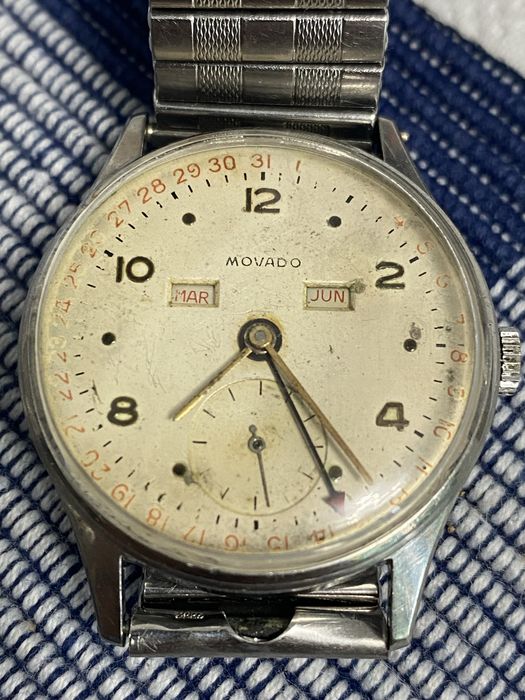 Ceas Barbatesc Vintage MOVADO Triple Calendar Swiss Made