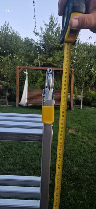 Scara multifunctionala din aluminiu, 4 tronsoane ( 4 x5 trepte),  6 metri total