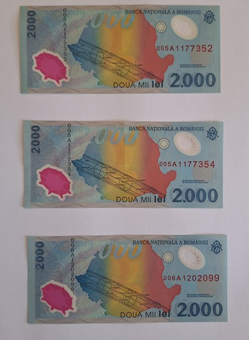 Bancnote 2000 lei Eclipsa