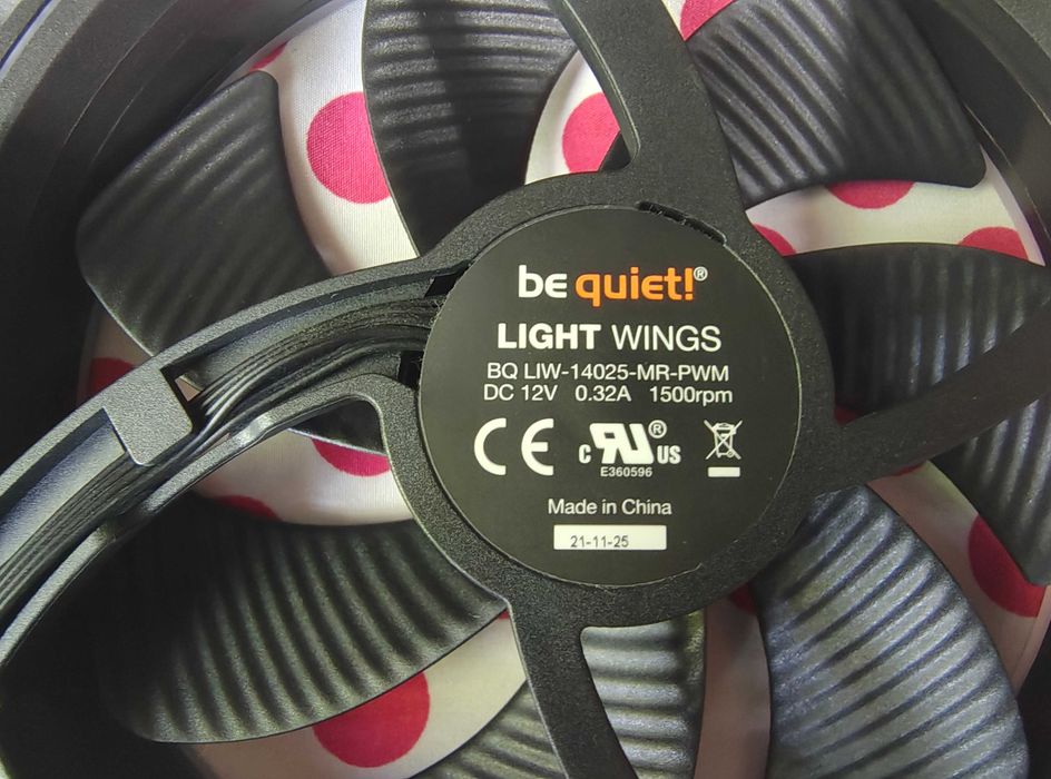 2 x Cooler, ventilator Be Quiet! Light Wings PWM, ARGB, 1500 rpm, 140mm