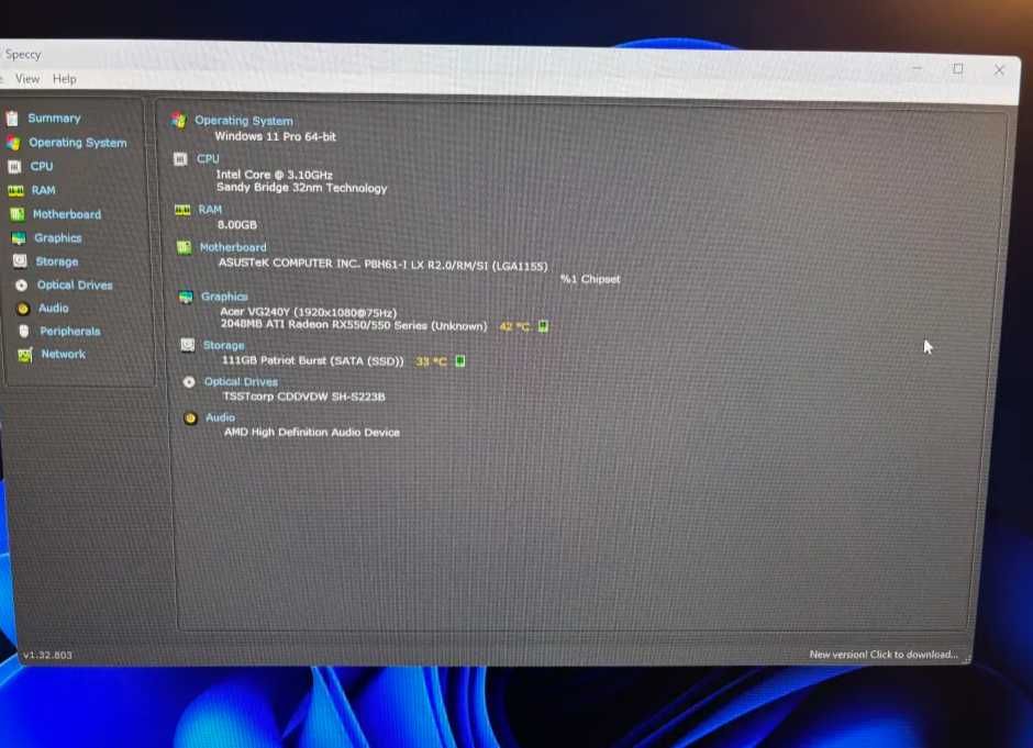 Unitate gaming i5-2400 8GB RX550