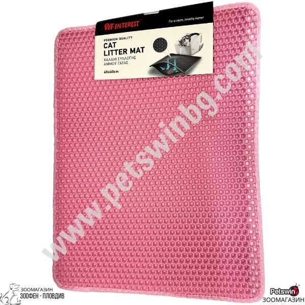 Подложка за Котешка тоалетна- S размер- Розова разцветка- Pet-Interest