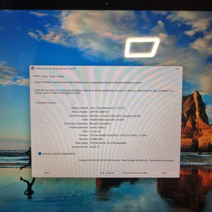 Amanet F28: Laptop Microsoft Surface 5