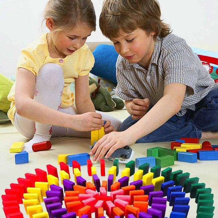 Дървено Домино, 360 части, 34 Механизма, Книжка Чанта , Подарък Спинер