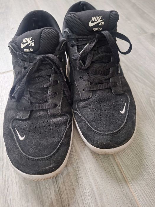 Nike SB FORCE 58 UNISEX - Sneakers low - black/white