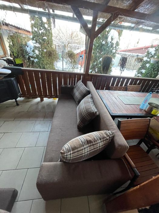 Canapea extensibila cu doua fotolii