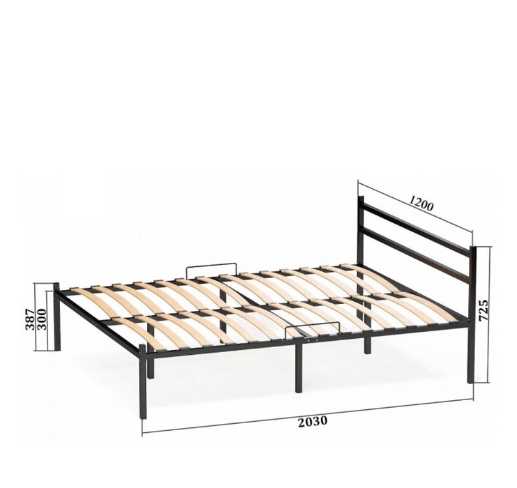 Кровать полутораспальная 120x200 см