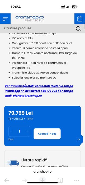 Drona dji inspire 3 nou