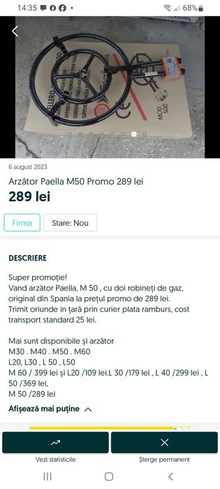 Arzător Paella M 60   439 lei