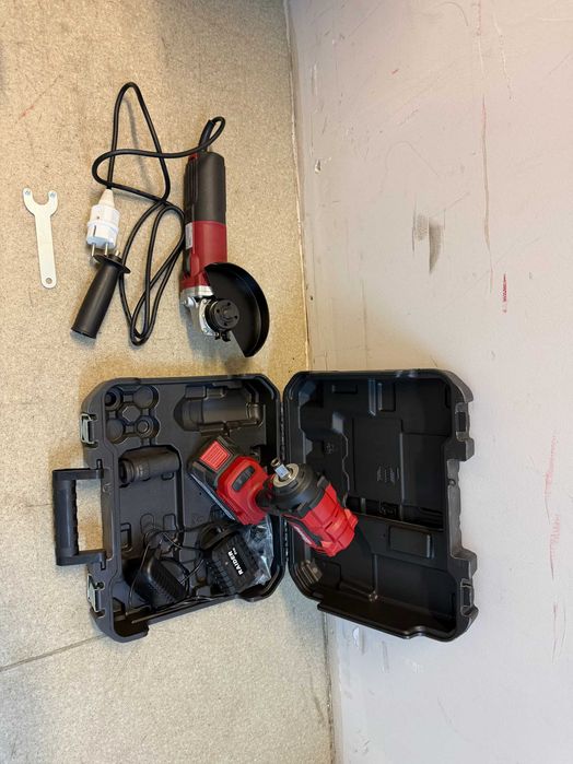 Ъглошлайф 125mm 850W /R20 Гайковерт безчетков 1/2" 400Nm куфар 1x2Ah