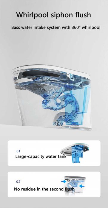 Мултифункционална розова смарт тоалетна L9 с биде подгрев сушене масаж