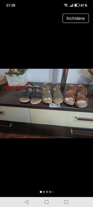 Sandale de piele CAPRICE, nr. 37,NOI