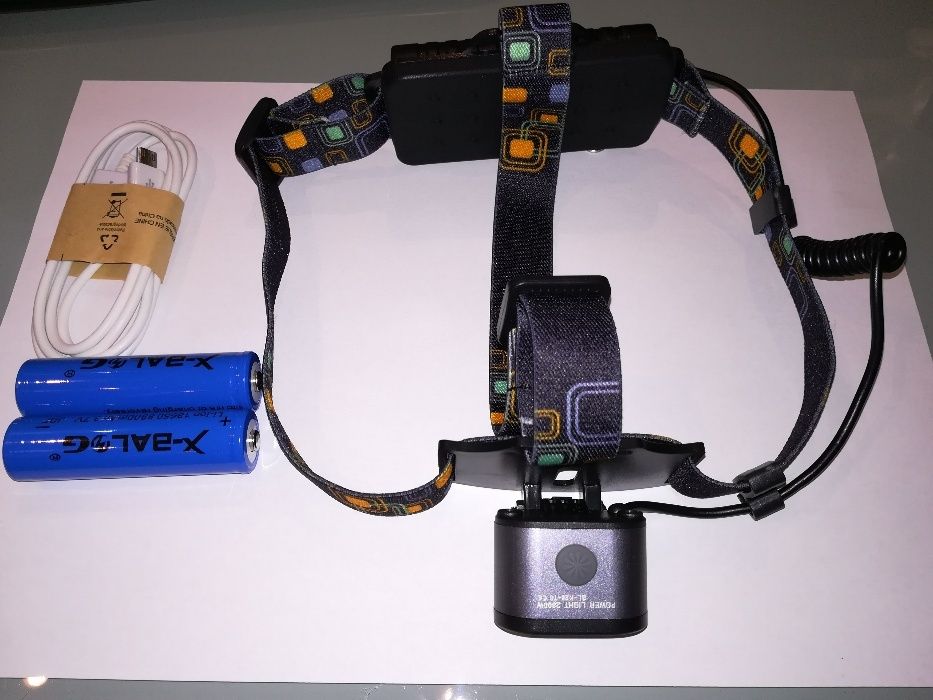 Lanterna Frontala Power Light 2800W Doua Leduri T6 Super Puternice